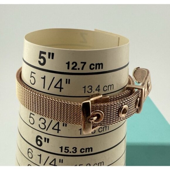 RARE Tiffany & Co. Rubedo Somerset Mesh Wrap Belt Clasp Bracelet - Picture 5 of 9